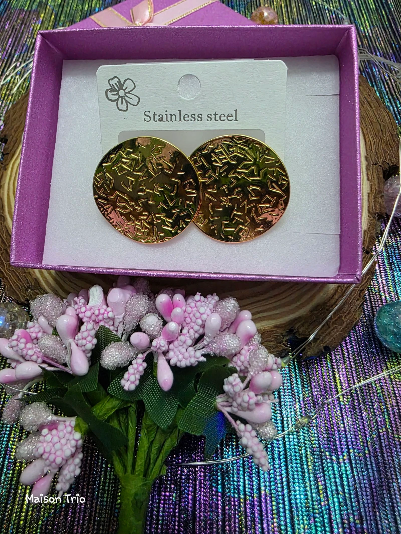 Stainless steel earrings🌸 – photo 2